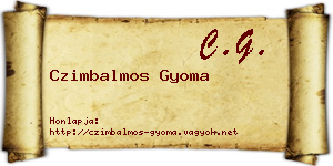 Czimbalmos Gyoma névjegykártya